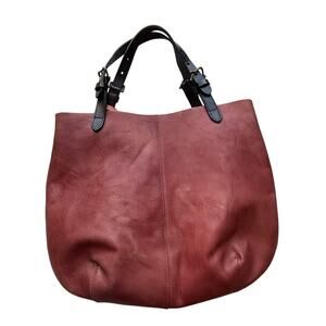 Old Trend Modern Vintage Women's Genuine Leather Dip Dye Tote in Cognac